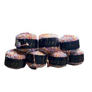 6‎ Karabella Yarn Roses Fashion Red Blue Yellow Italy Viscose Polyester Color 4